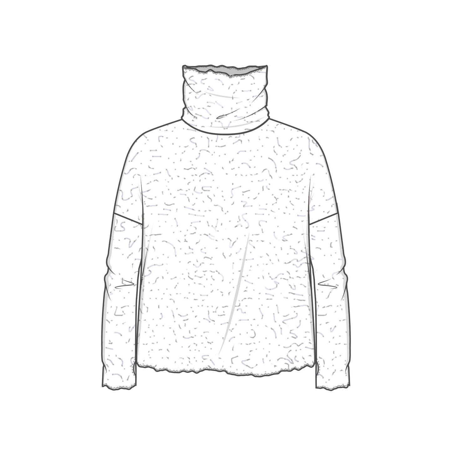 Polotröja 4501 - merino bubble wool