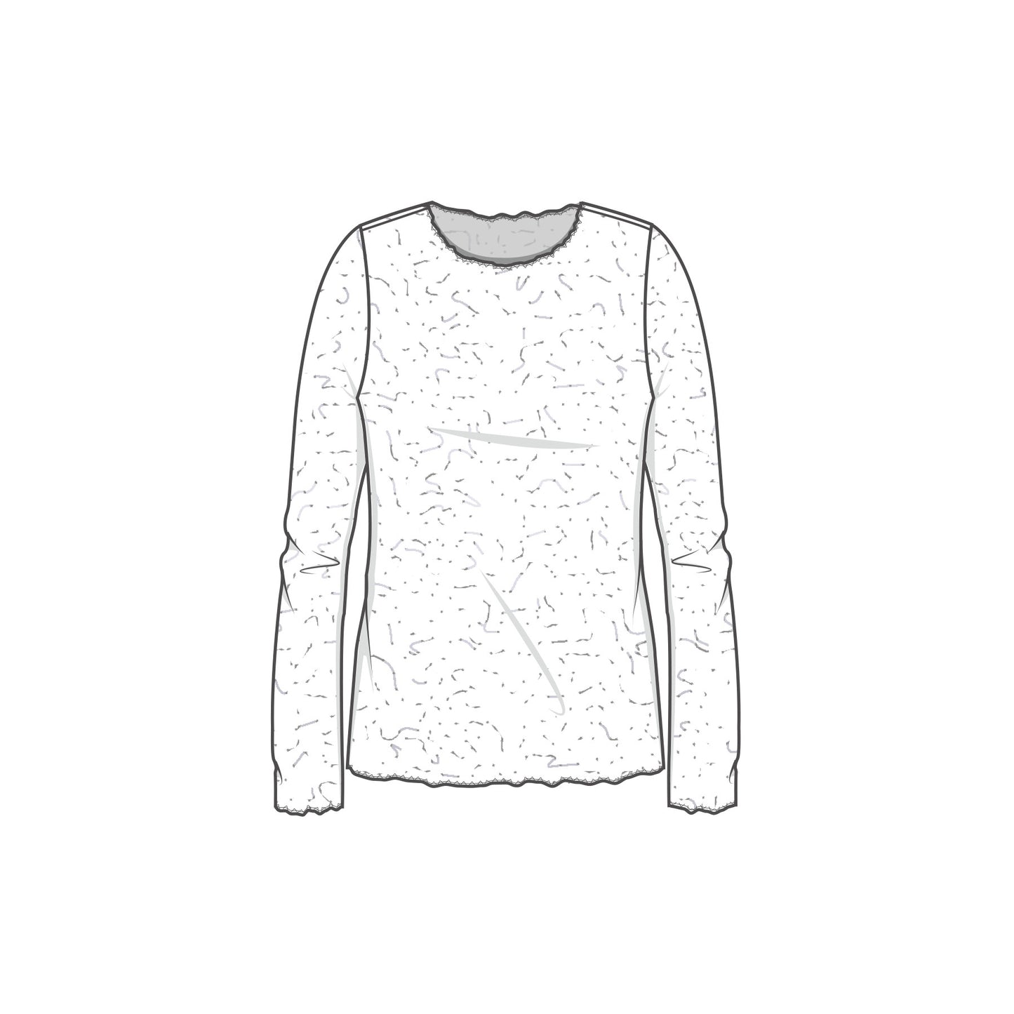 Långärmad tröja 4502 - merino bubble wool