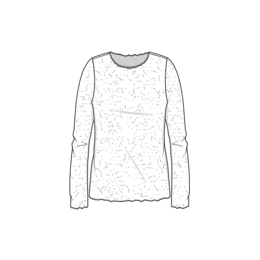 Långärmad tröja 4502 - merino bubble wool