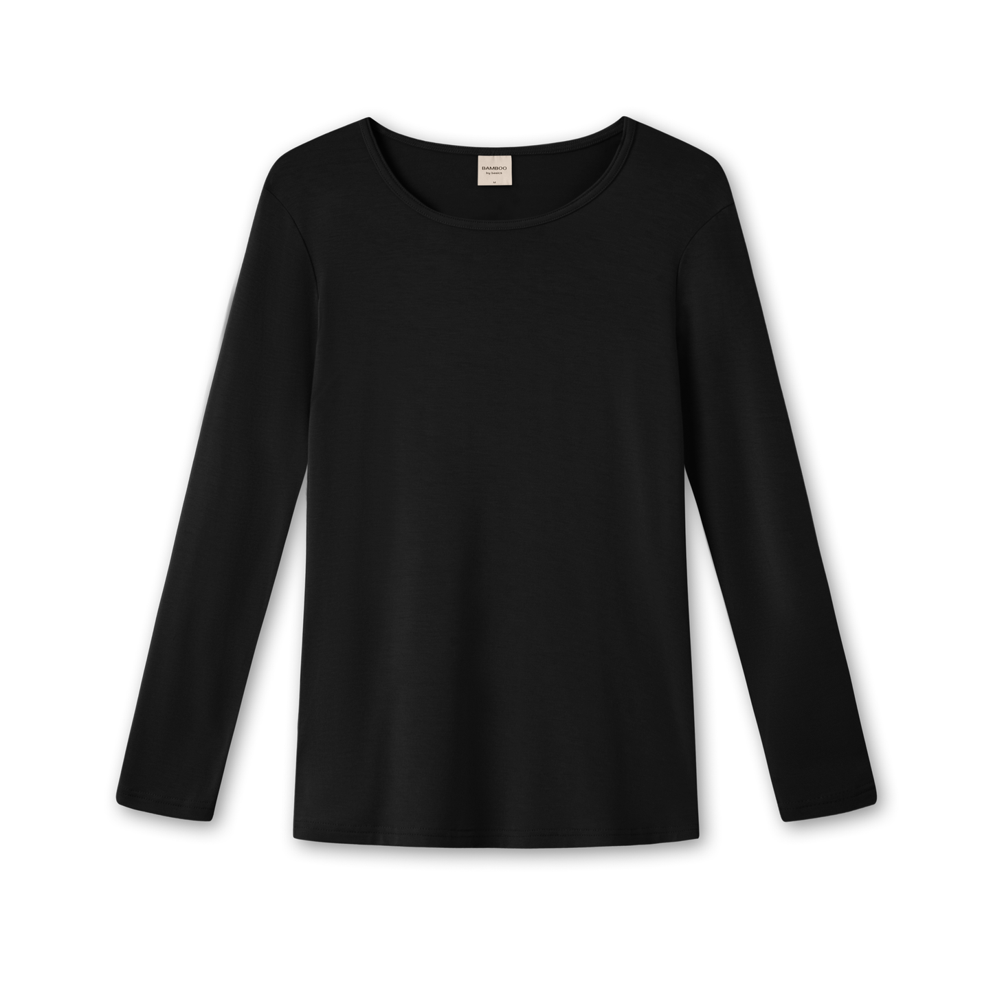 Långärmad T-shirt i bambulyocell - Black