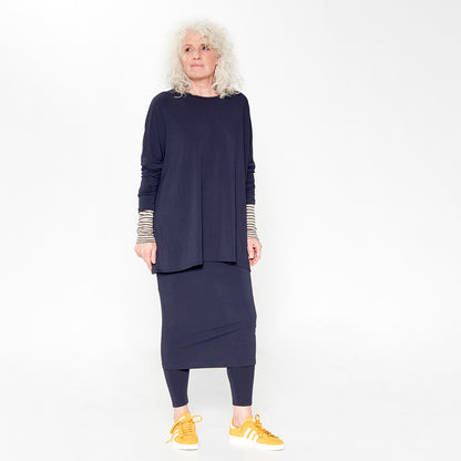 Lång snäv kjol i bambulyocell - Black