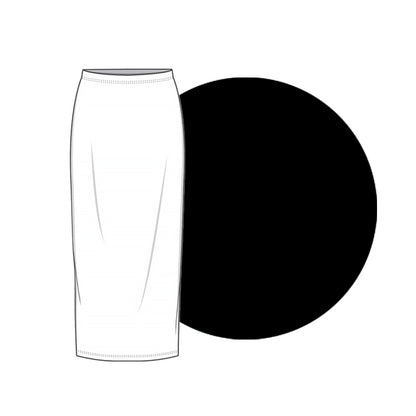 Lång snäv kjol i bambulyocell - Black