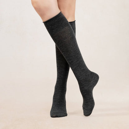 Knästrumpor merinoull, antracit