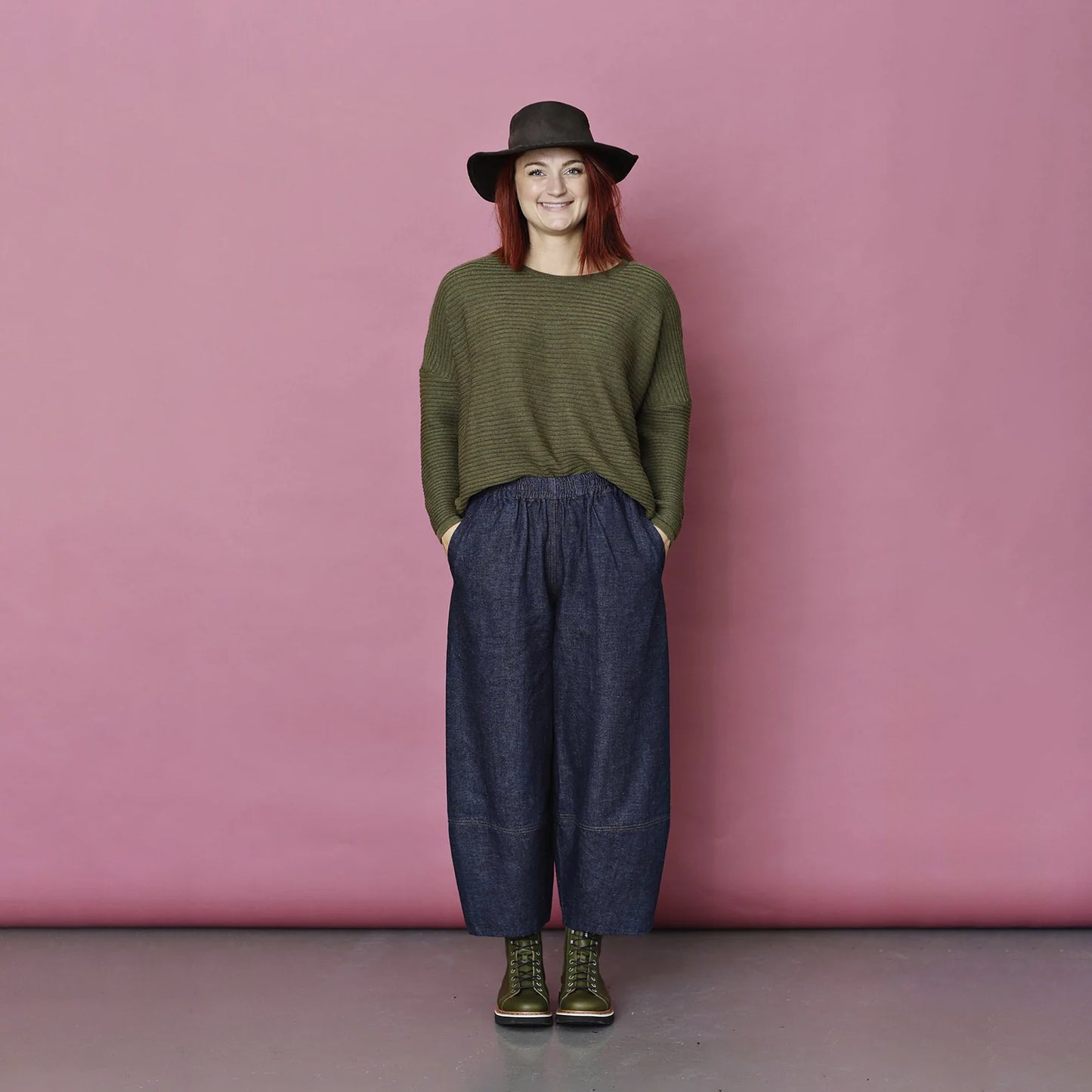 Baggy jeans i hampa och ekologisk bomull