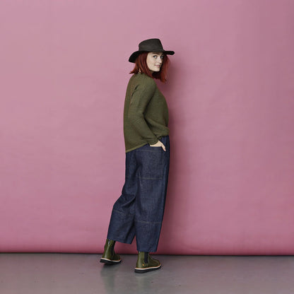 Baggy jeans i hampa och ekologisk bomull