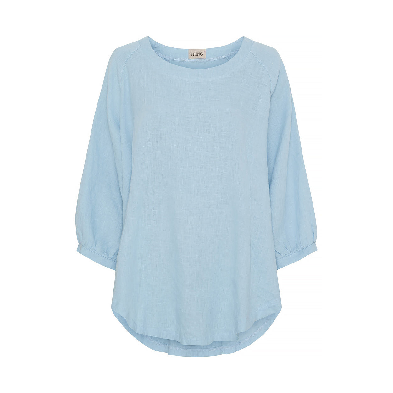 Thing linneblus med trekvartsärm – Light Sky Blue