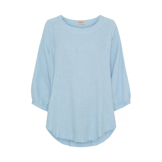 Thing linneblus med trekvartsärm – Light Sky Blue