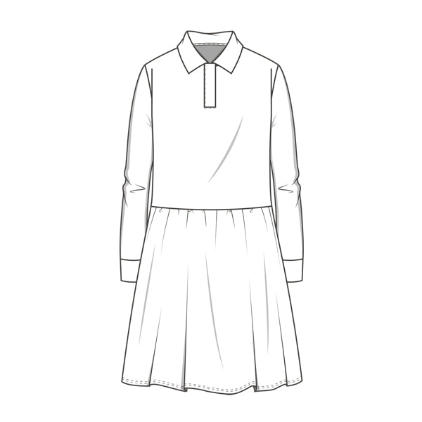 Klänning med krage i bambulyocell - Black