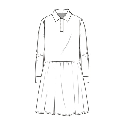 Klänning med krage i bambulyocell - Black