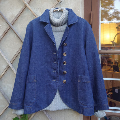 McVerdi jacka i hampa & ekologisk bomull -  Blå denim