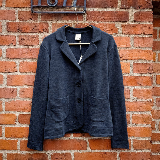 by basics kofta/kavaj i merinoull - Midnight Blue Melange