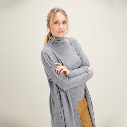by basics fram- eller sidoknäppt ullkofta - Black