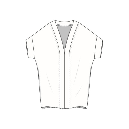 8018 - Kimonoinspirerad kofta, oversize
