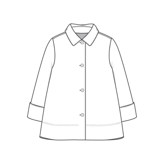 8020 Kofta swagger med krage, vid ärm och knappar