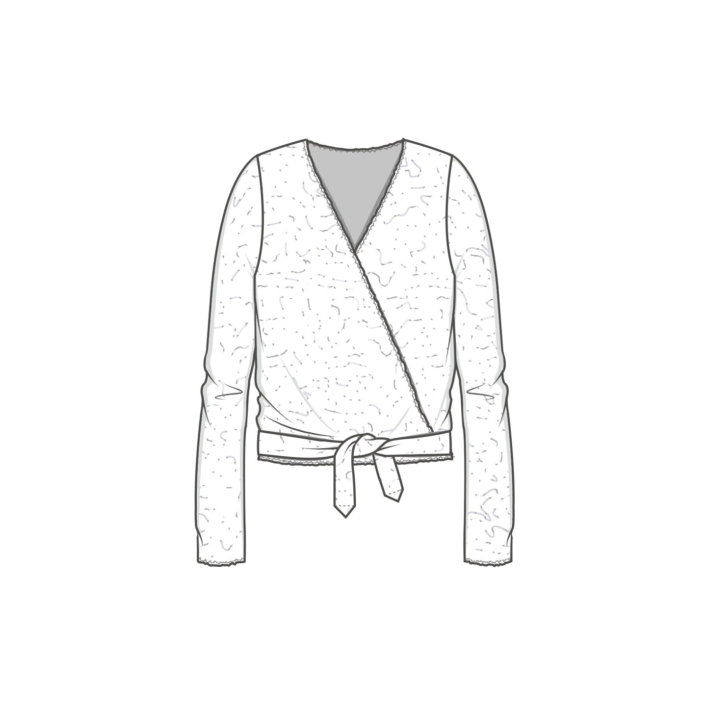 Omlottkofta 8502 - merino bubble wool