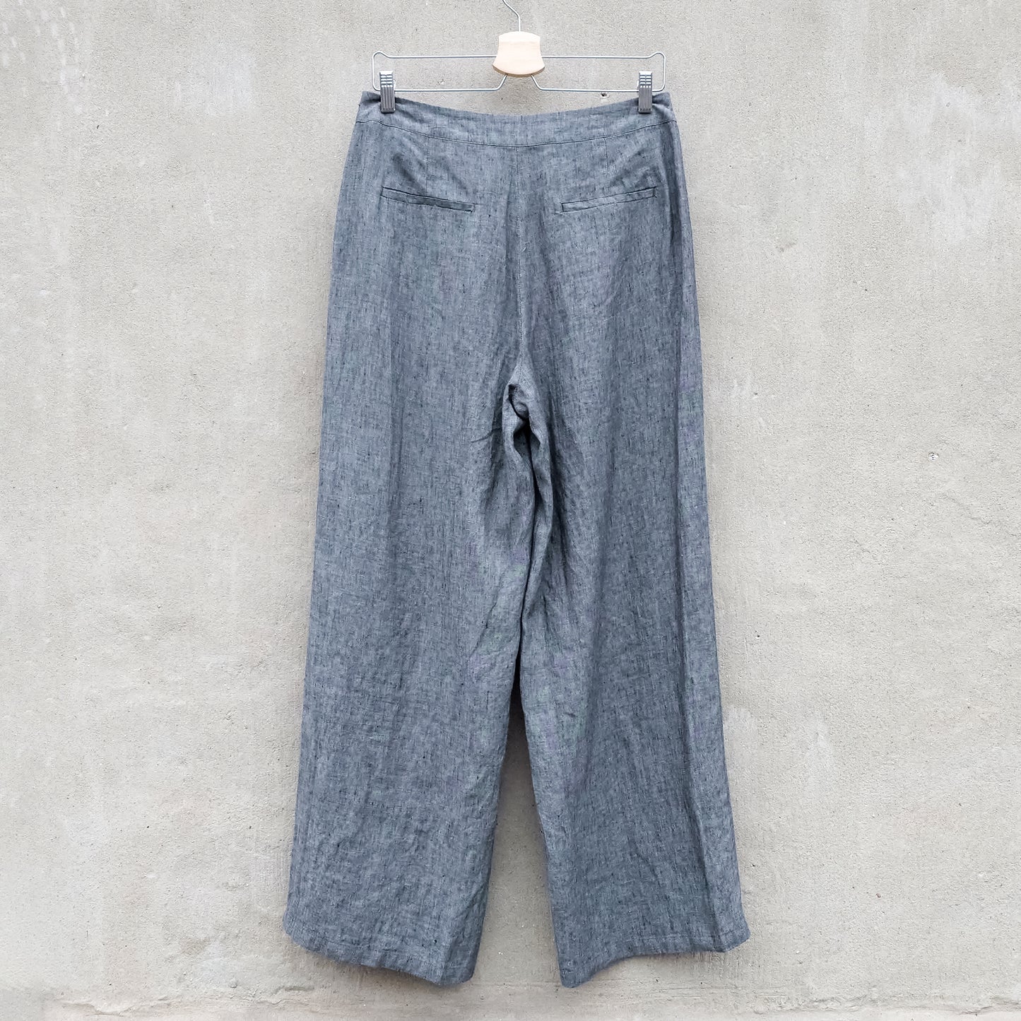 GR Nature vida linnebyxor - Melerad gråblå