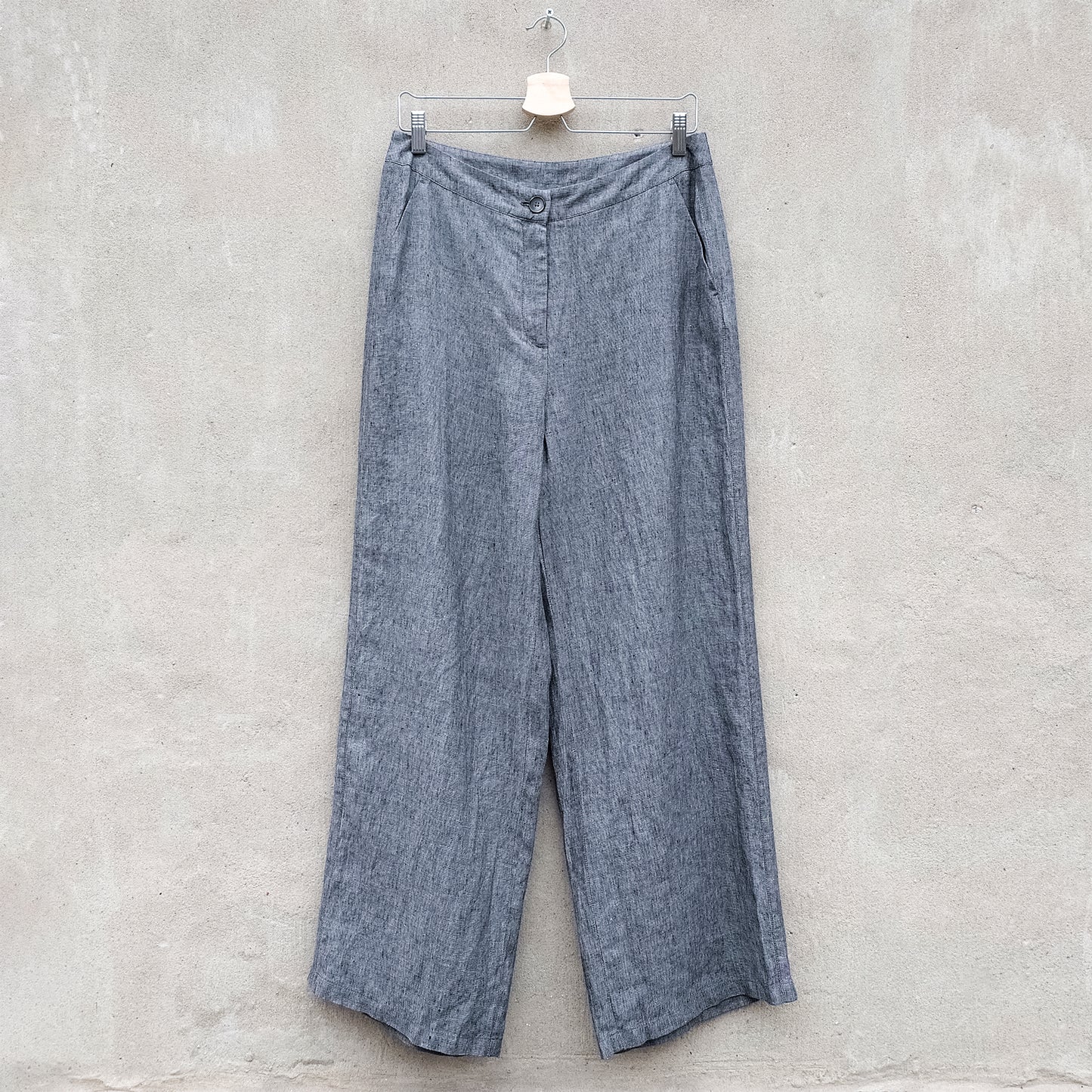 GR Nature vida linnebyxor - Melerad gråblå