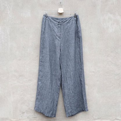 GR Nature vida linnebyxor - Melerad gråblå