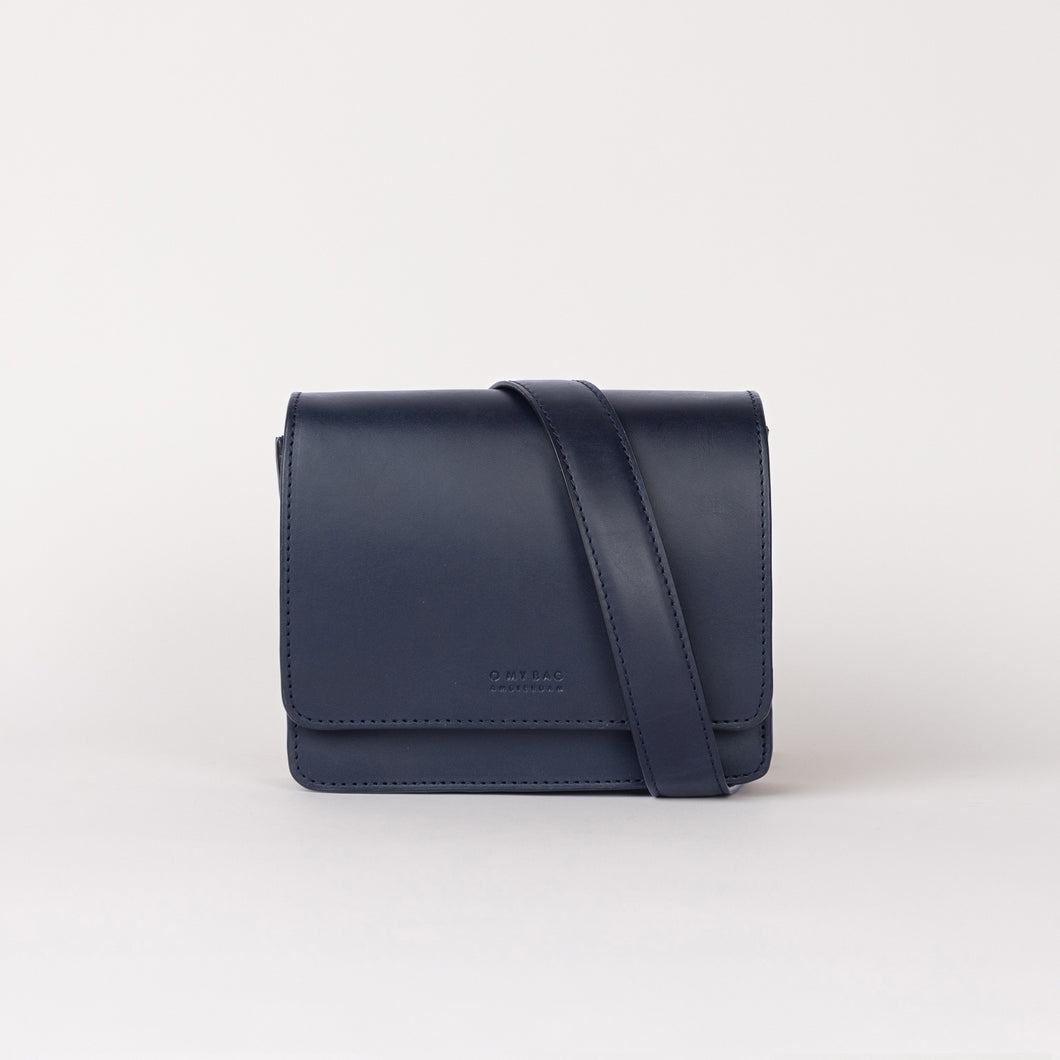 O My Bag AUDREY Mini Midnight Blue - handväska i äkta läder