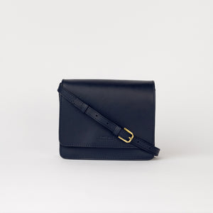 O My Bag AUDREY Mini Midnight Blue - handväska i äkta läder