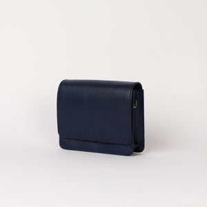 O My Bag AUDREY Mini Midnight Blue - handväska i äkta läder