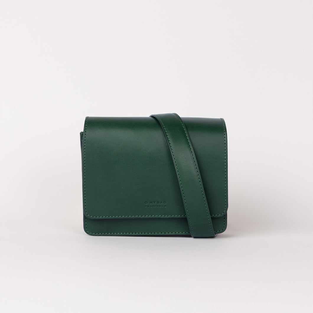 O My Bag AUDREY Mini PINE GREEN - handväska i äkta läder