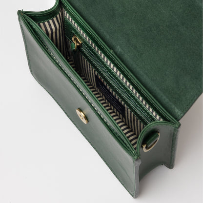 O My Bag AUDREY Mini PINE GREEN - handväska i äkta läder
