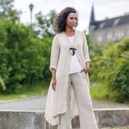 Bohéme randig linnekappa - Natur