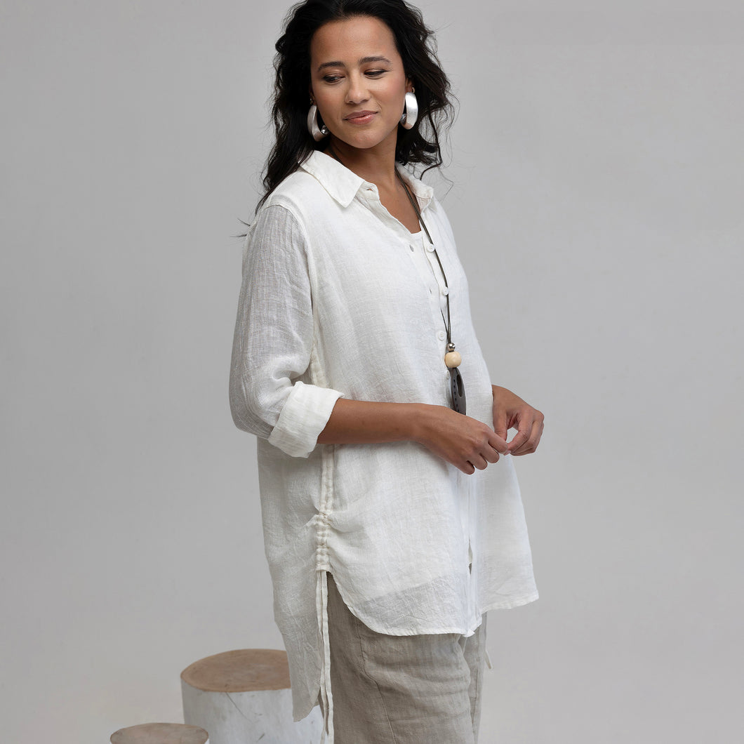 Bohéme linneskjorta - White