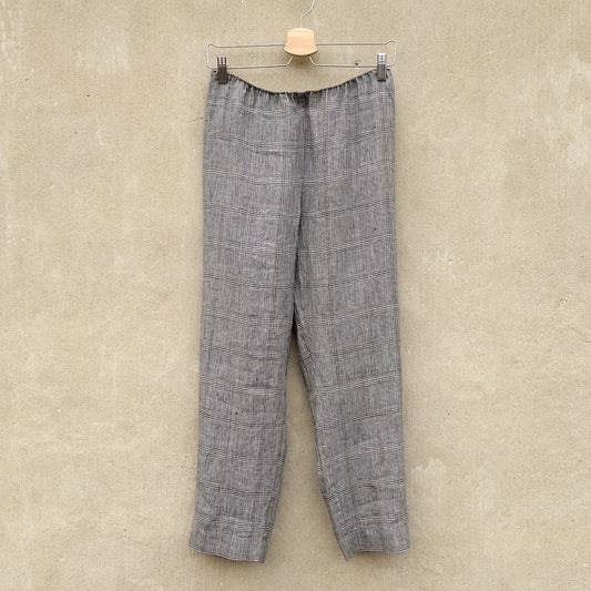 Rutiga smala linnebyxor | GR Nature