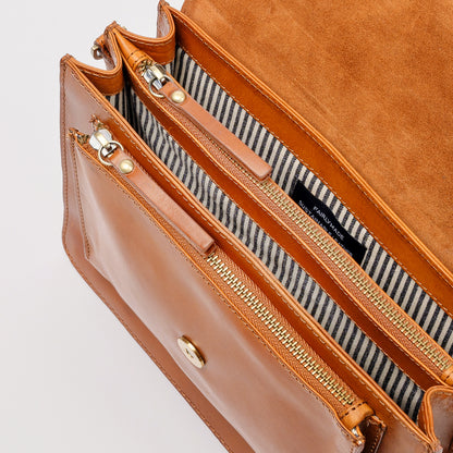 O My Bag HARPER handväska i läder - Cognac