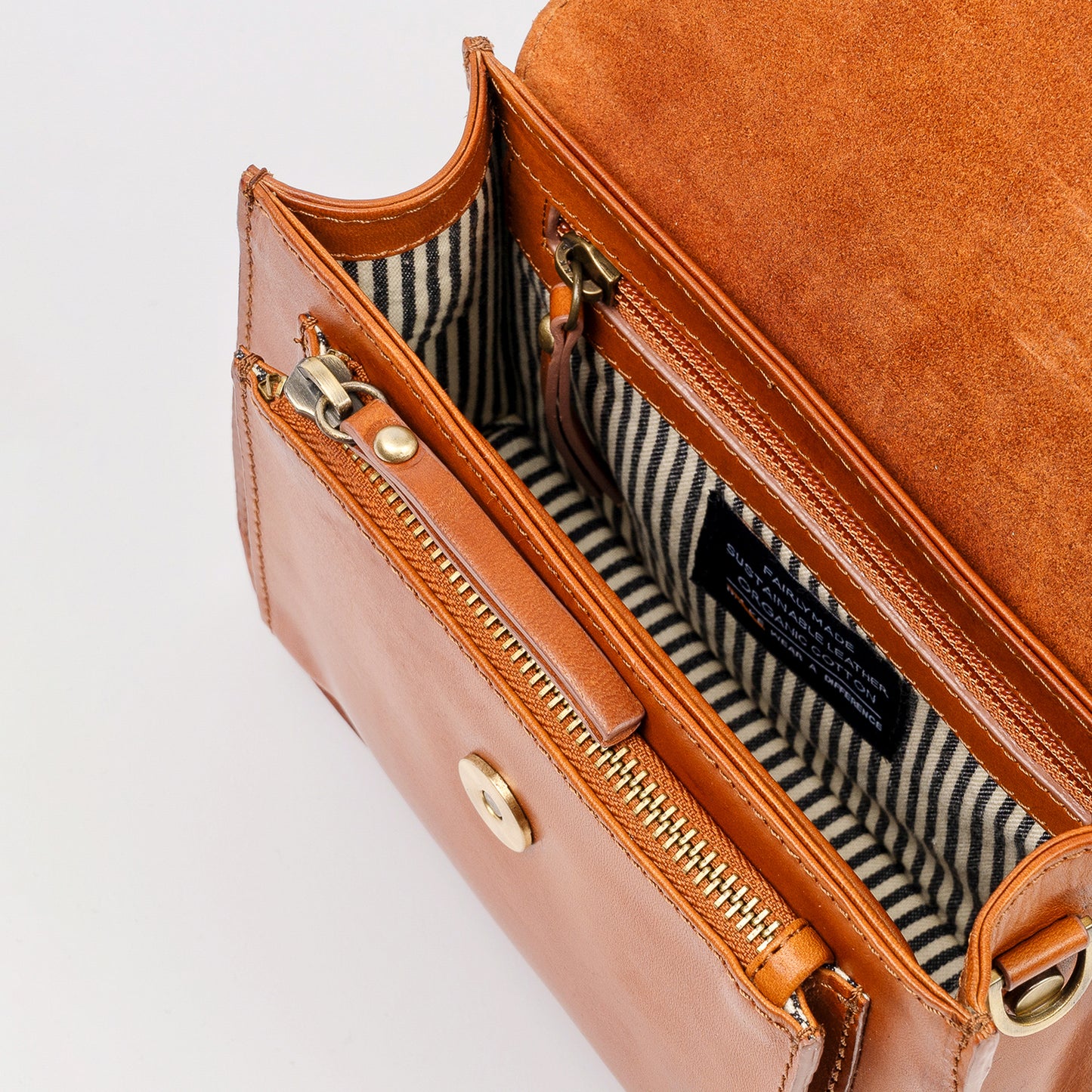 O My Bag HARPER MINI handväska i läder - Cognac