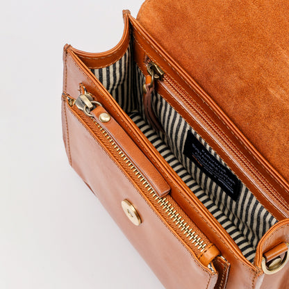 O My Bag HARPER MINI handväska i läder - Cognac