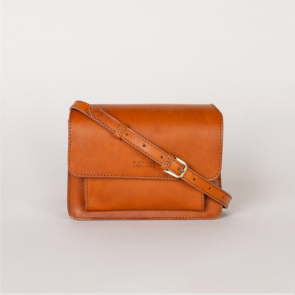 O My Bag HARPER MINI handväska i läder - Cognac