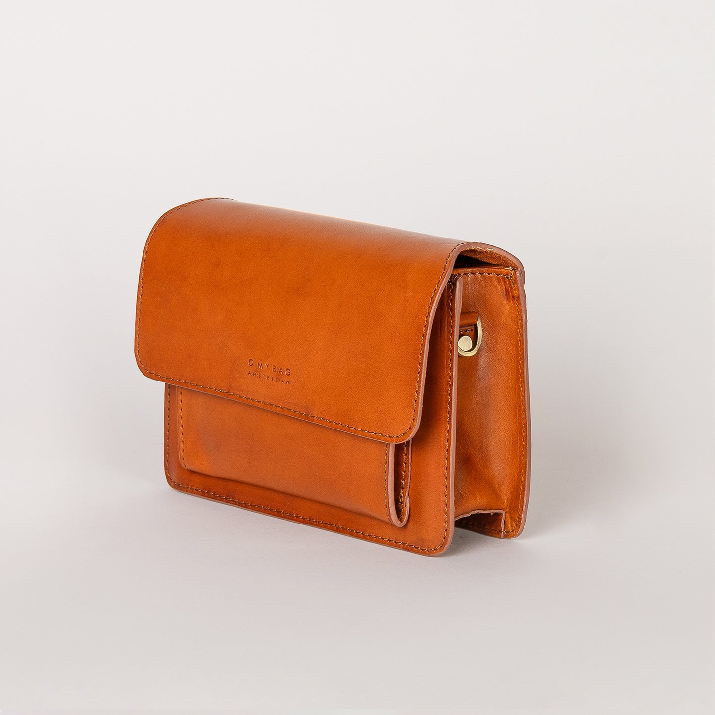 O My Bag HARPER MINI handväska i läder - Cognac