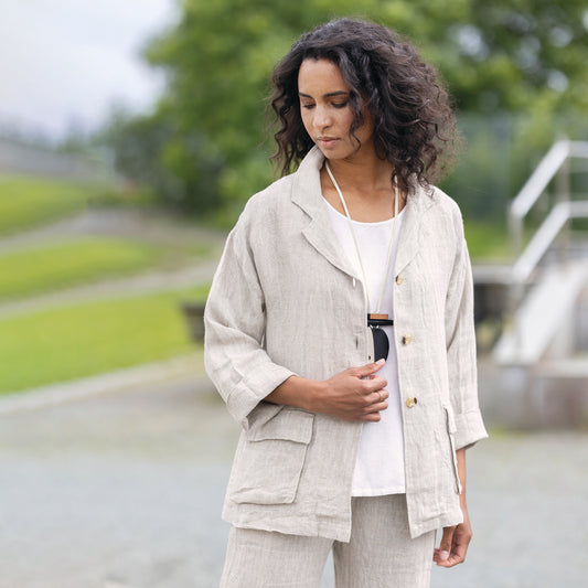 Bohéme linnejacka - Herringbone