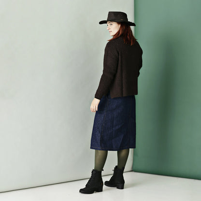 Kjol i ekologisk bomull & hampa - MIDI