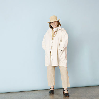 McVerdi oversize jacka LUNA - Naturvit Cotton Canvas