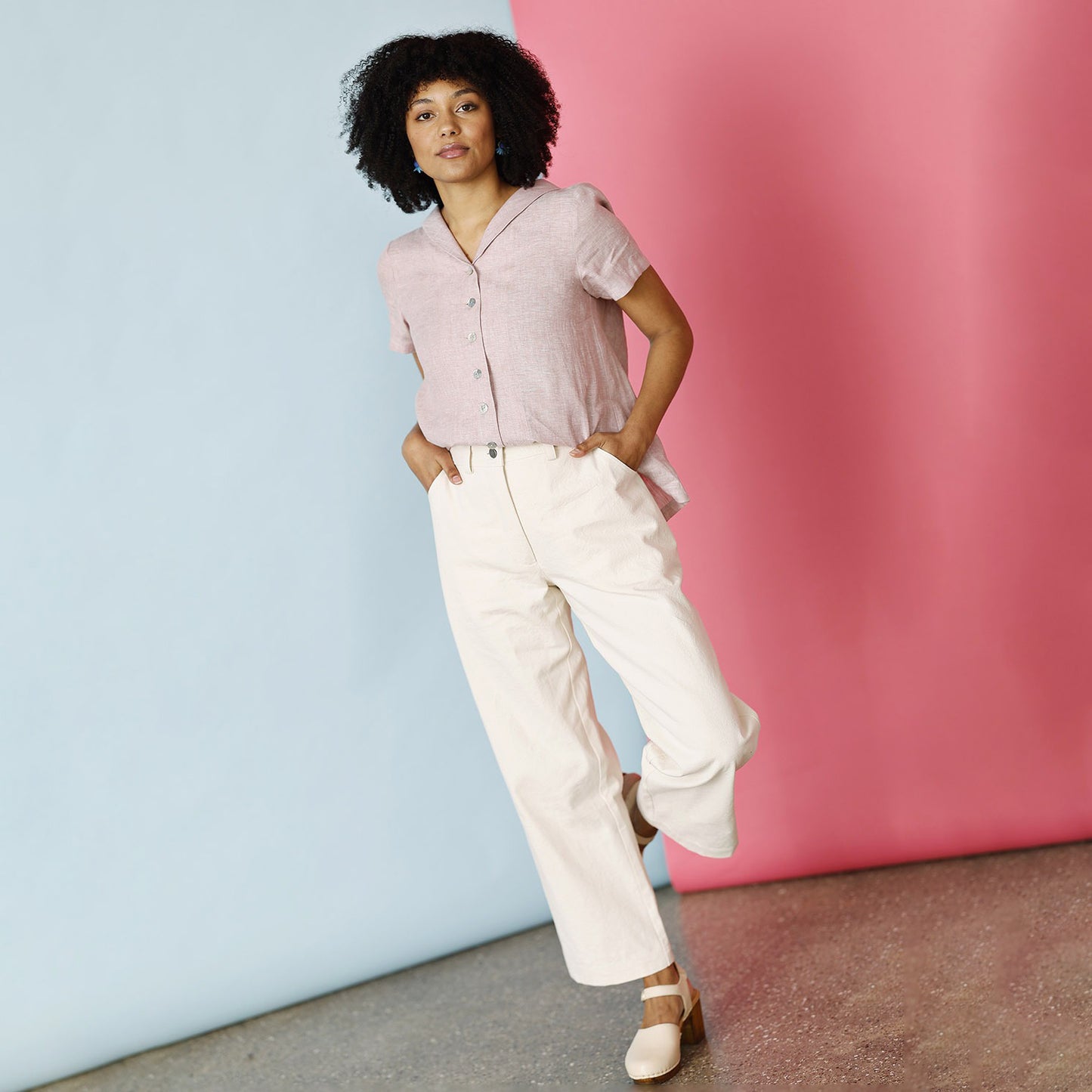 McVerdi LOTTE Jeans - Naturvit Cotton Canvas