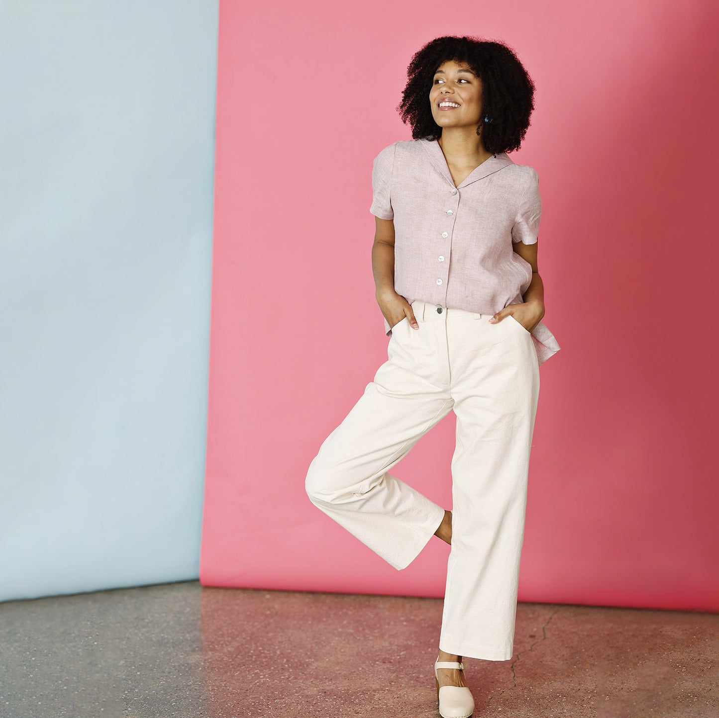 McVerdi LOTTE Jeans - Naturvit Cotton Canvas