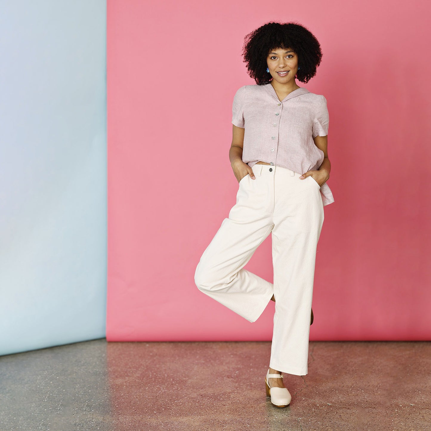 McVerdi LOTTE Jeans - Naturvit Cotton Canvas