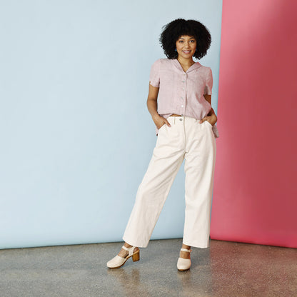 McVerdi LOTTE Jeans - Naturvit Cotton Canvas