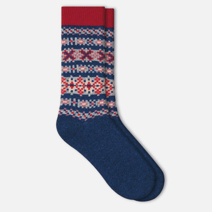 Strumpa ull- och kashmir – Norse Blue