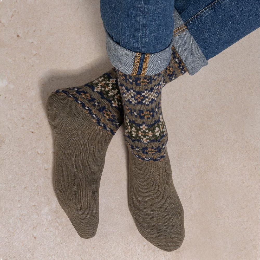 Strumpa ull- och kashmir – Norse Khaki