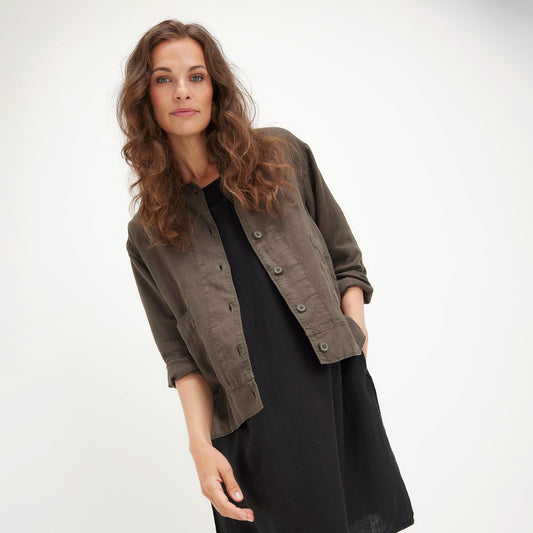 OWN linnejacka - Black Coffee