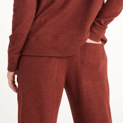 by basics hellånga ullbyxor med fickor - Rosewood