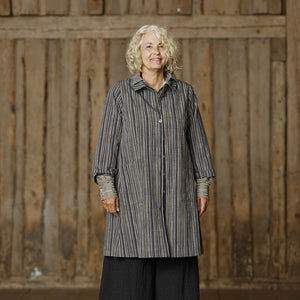 McVERDI skjortjacka HELLE - Blue Stripe