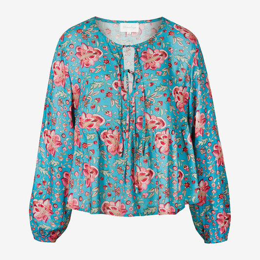 Blommig blus i modal - Vintage Flower | Himalaya