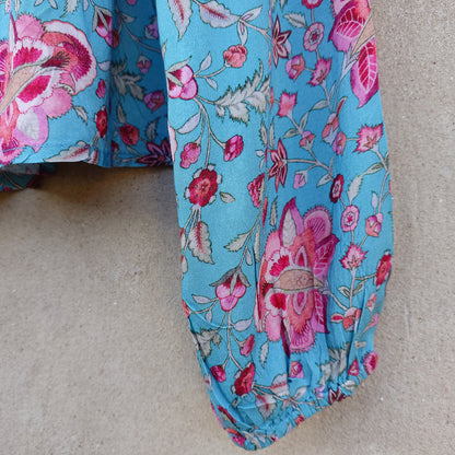 Blommig blus i modal - Vintage Flower | Himalaya