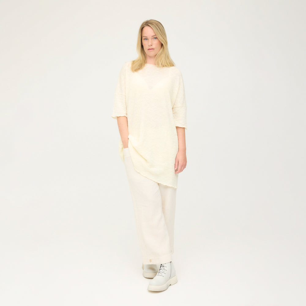 Ullklänning med kort ärm - by basics merino bubble wool